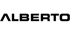 Schwarzer „ALBERTO“-Schriftzug auf grünem Hintergrund.