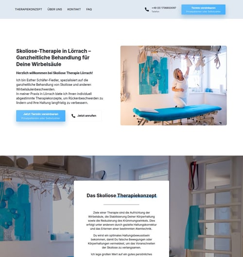 Webseite von Skoliose Therapie