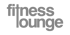 Grauer Text auf grünem Hintergrund: "fitness lounge"