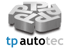 3D-Logo mit fünf ineinandergreifenden "P"-Formen, darunter der Text "tp autotec".