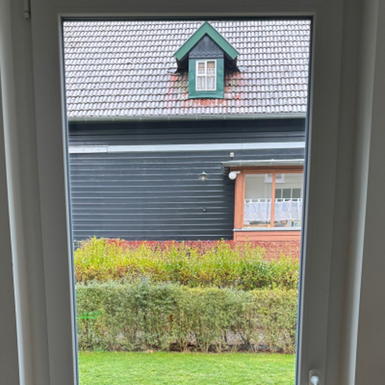 Streifenfrei gereinigtes Fenster nach der Reinigung