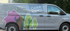 Grauer Transporter mit CASA-Logo, bunten Haus- und Werkzeug-Symbolen sowie der Aufschrift Hausmeisterservice und mehr.