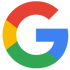 Buntes Google "G" Logo in Rot, Gelb, Grün und Blau auf dunklem Hintergrund.