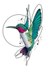 Kolibri-Illustration als Logo von Julia Pröllinger – sozialpädagogische Begleitung und Elterncoaching