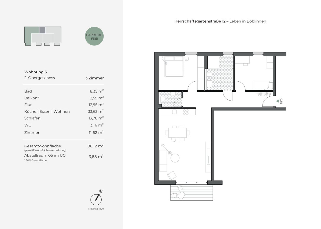 Grundriss Wohnung 5