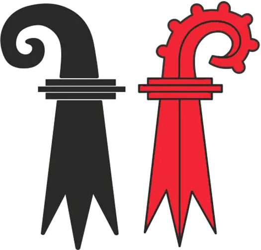 Wappen von Basel-Stadt und Basel-Landschaft