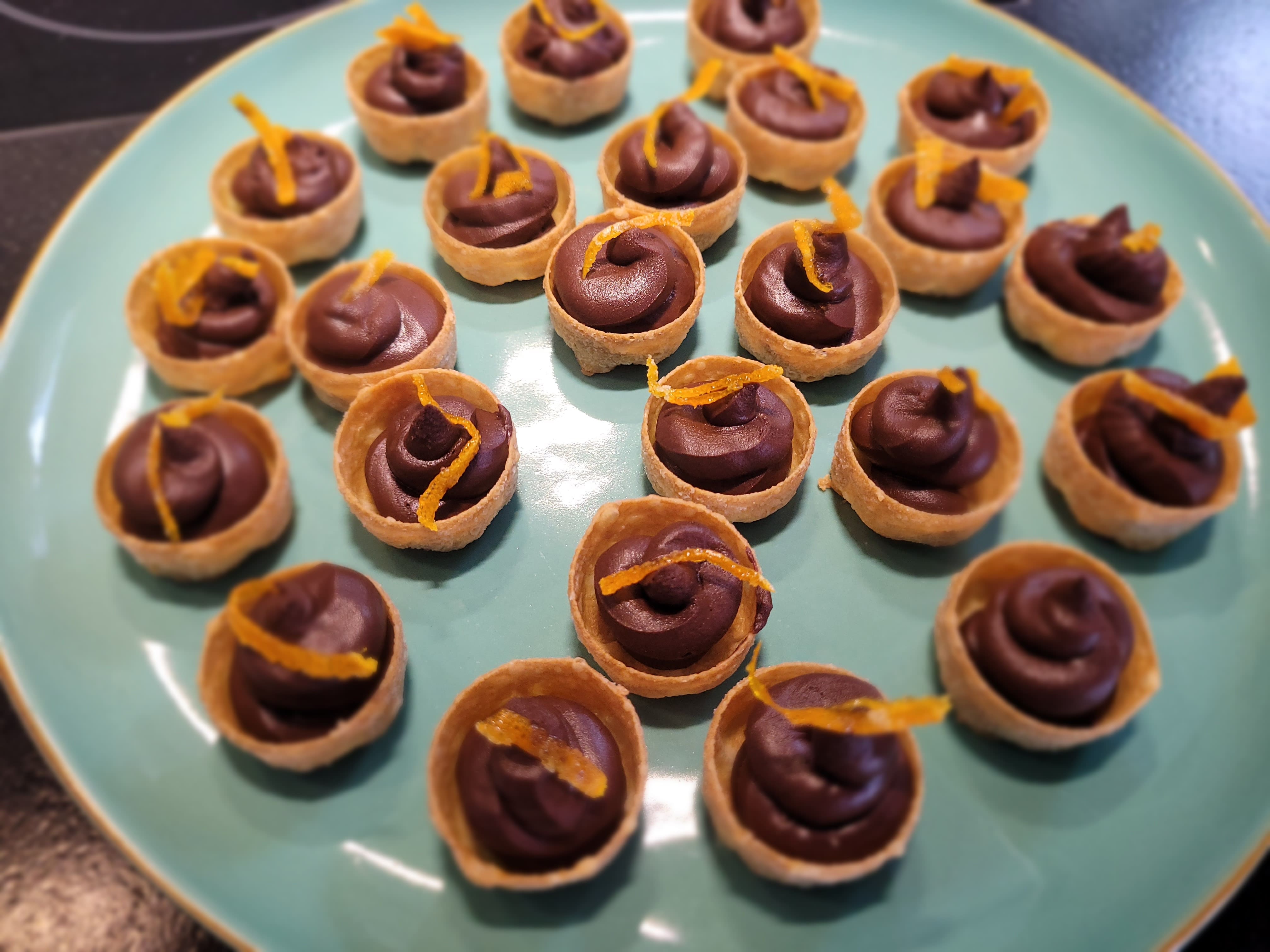 Schokotörtchen als Dessert eines privaten Kochkurses