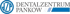 Logo: Dentalzentrum Pankow mit blauer JZP-Inschrift in einem Kreis und drei blauen Rechtecken.