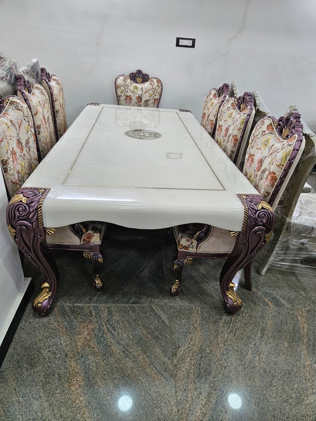 Royal Purple Carved Set