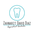 Logo: Blau umrandeter Zahn in Kreis über dem Text "ZAHNARZT DAVID DIAZ" und "Ihr Spezialist für schöne Zähne."