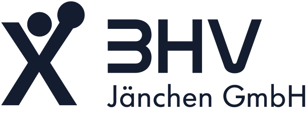 Logo von BHV Jänchen GmbH, dunkelblaue Schrift auf dunkelgrünem Hintergrund.