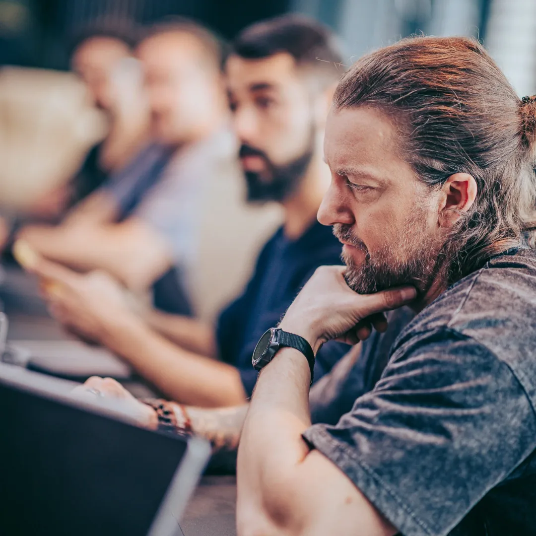 Patrick Maldinger konzentriert während eines Workshops