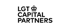 LGT Capital Partners-Logo mit schwarzem Text und Krone auf weißem Hintergrund.