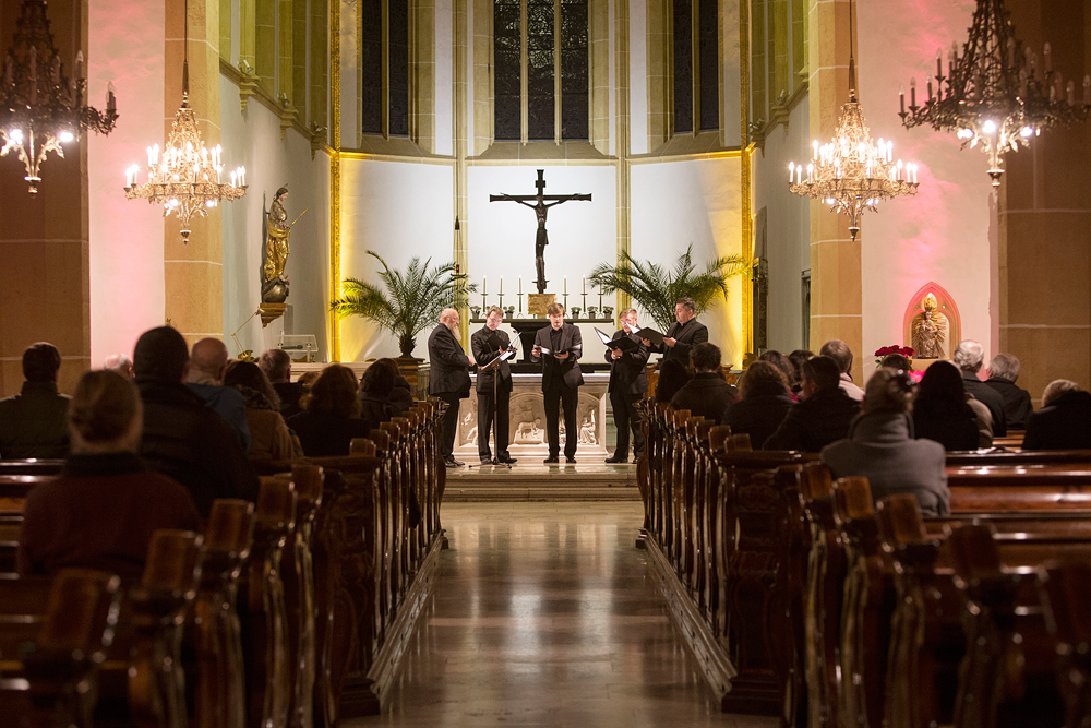 The Grazer Choralschola chanting at Songs from the Holy Land II, Voices of Spirit 2015, Graz
