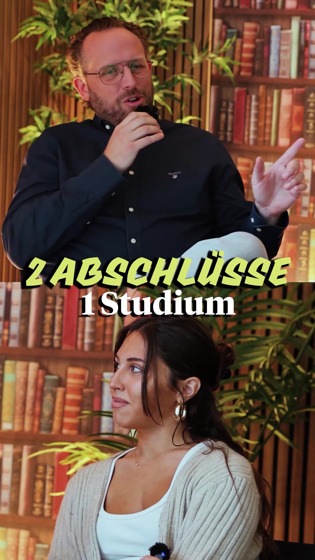 Standbild aus dem Dialogvideo mit Mr.Karriere und Lae über die Deutsch-Französische Hochschule