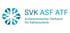 Logo des SVK ASF ATF, Schweizerischer Verband für Kältetechnik, mit einem stilisierten Schneeflockensymbol.