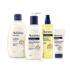 Vier Aveeno Skin Relief Produkte: Body Wash, Moisturising Lotion, Body Oil Spray und Hand Cream.