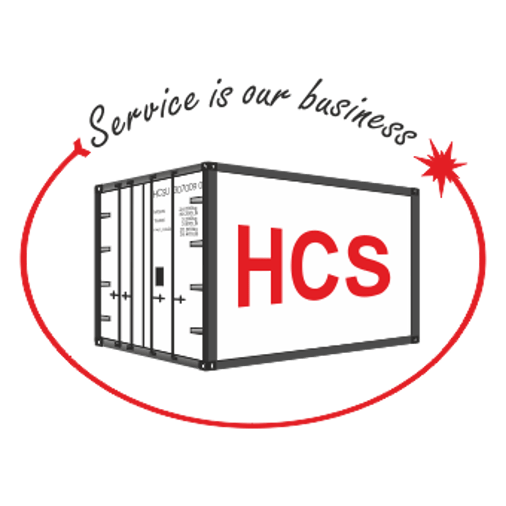 HVC Landtechnik Metallbau Logo in Gelb und Schwarz, schildförmig.