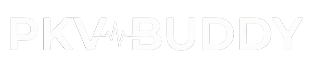 PKV Buddy Logo mit weißem Text und Herzfrequenzlinie auf grünem Hintergrund.