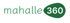 Logo mit dem grünen Wort "mahalle" und der weißen Zahl "360" auf einem grünen, blattförmigen Hintergrund.
