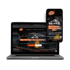 Laptop und Smartphone mit der Webseite "Ride The Peak – Das Autotreffen 2025"