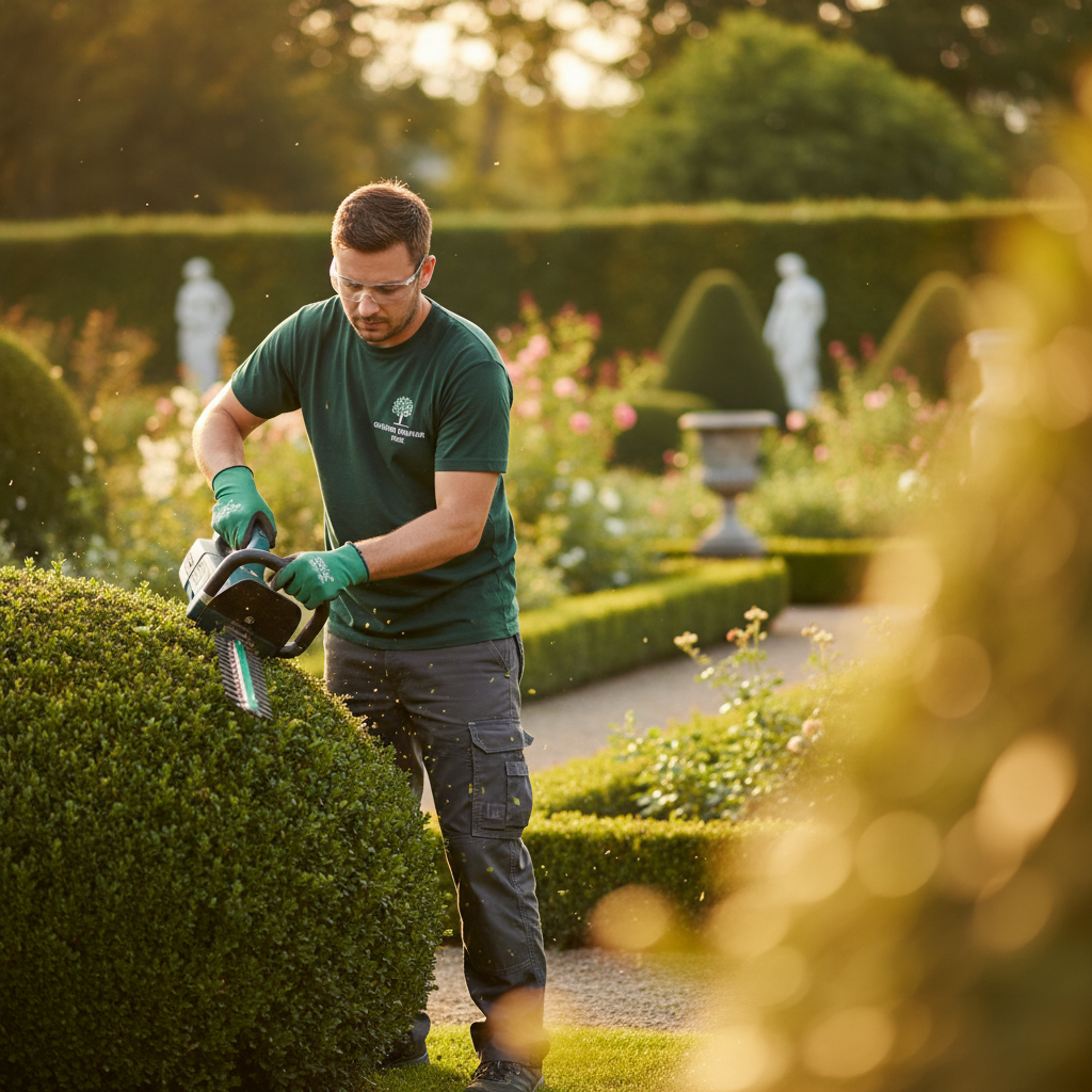 Ein gepflegter Garten im Alter