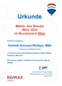 Urkunde "Makler des Monats März 2024 im Bundesland Wien" für Dominik Schreyer-Richtarz, MBA.