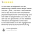 Google-Bewertung von David Querbach: 5 von 5 Sternen, Text: „Ich bin mehr als begeistert von der Behandlung in dieser Praxis!“