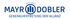 MAYR DOBLER GENERALVERTRETUNG DER ALLIANZ Logo mit Allianz-Symbol und „SEIT 1957“ in Blau auf Dunkelgrün.