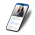 SWYONE APP mit Profil von Sarah Weber, Senior Marketing Director bei TechFlow GmbH, München.
