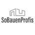SoBauenProfis-Logo mit einer stilisierten Hauskontur über dem Schriftzug.