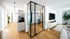 Stahl-Glas-Loft-Trennwand mit Tür