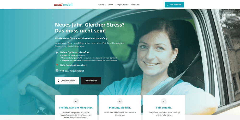 Kampagnenseite zum Jahreswechsel