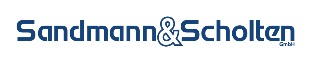 Sandmann & Scholten Logo auf dunklem Hintergrund.