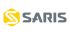 Saris-Logo mit gelbem Sechseck und grauem "Saris"-Schriftzug.