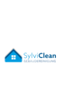 Blaues Haus-Symbol mit weißen Fenstern und grauem Dach neben dem Text "SylviClean GEBÄUDEREINIGUNG".