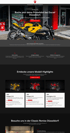 Ducati Düsseldorf Webseite mit Probefahrt-Angeboten für Motorrad-Modelle wie Panigale V2 S, V4 S und Streetfighter V2 S.