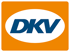 DKV-Logo: Dunkelblaue Buchstaben "DKV" auf weißem Oval, umgeben von einem orangefarbenen Rechteck mit abgerundeten Ecken.