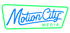 Logo for Motion City Media, with "Motion City" in blue script and "MEDIA" in green block letters within a green outline.