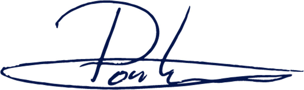 Blaue handschriftliche Unterschrift, die „Don“ liest, mit einer horizontalen Linie darunter.