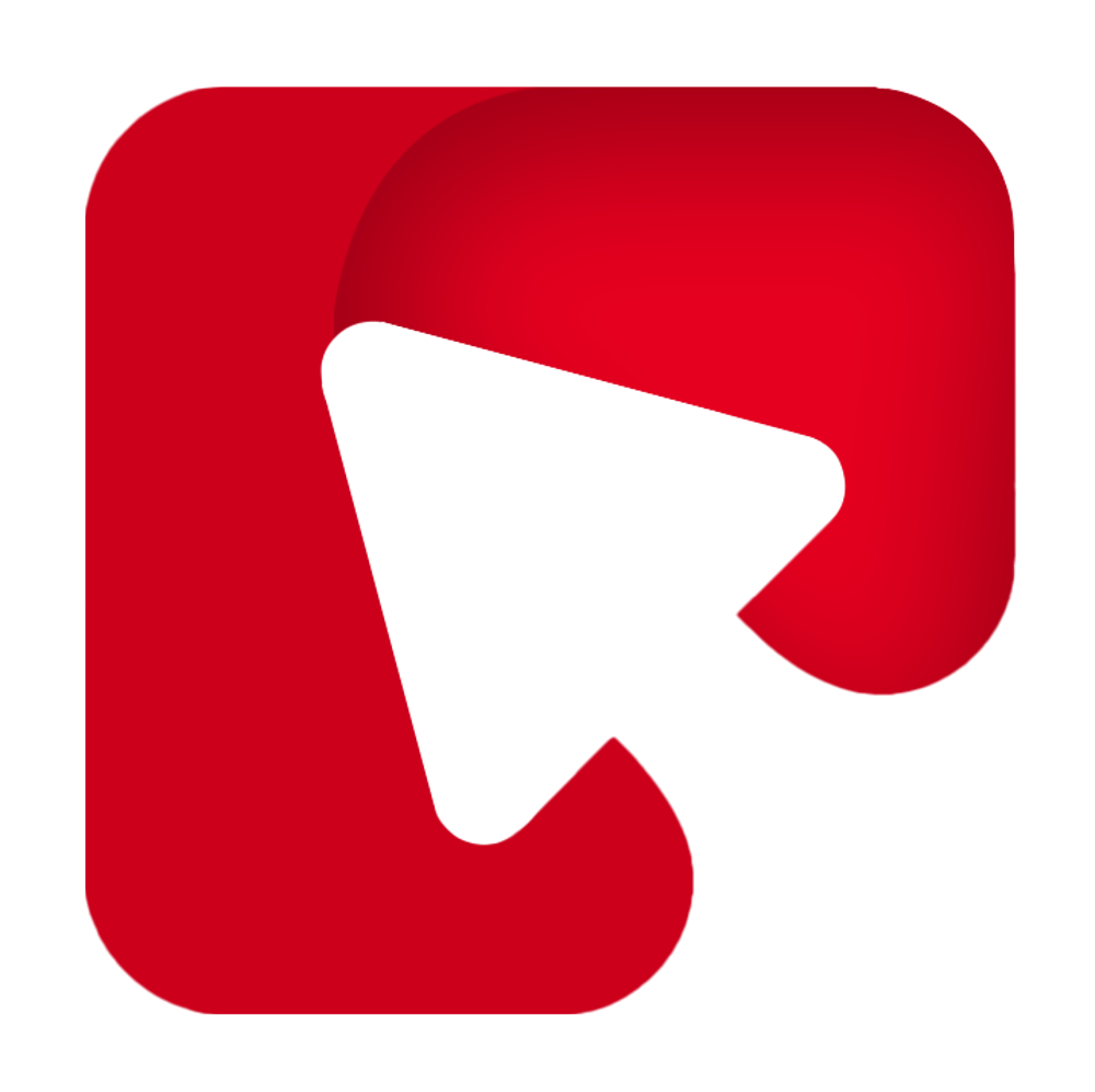 Roter Pfeil, der in einer quadratischen Form nach links oben zeigt.