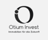 Otium Invest Logo: Schwarzer Buchstabe O mit Punkt oben links; darunter "Otium Invest", darunter "Immobilien für die Zukunft".