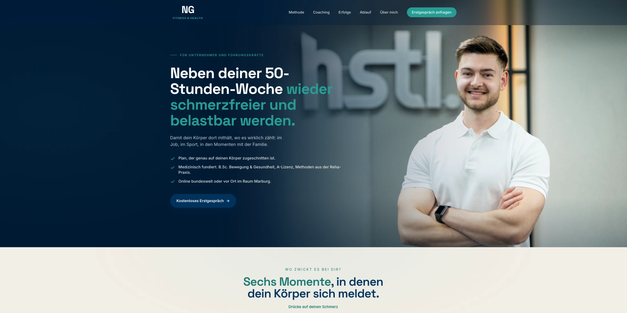 Echte Kundenseite NG Fitness, live
