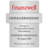 finanzwelt Siegel Herausragend für Phönix Maxpool Gruppe AG, Kategorie Prozesse/Services/Verwaltung, Maklerpoolstudie 2025.