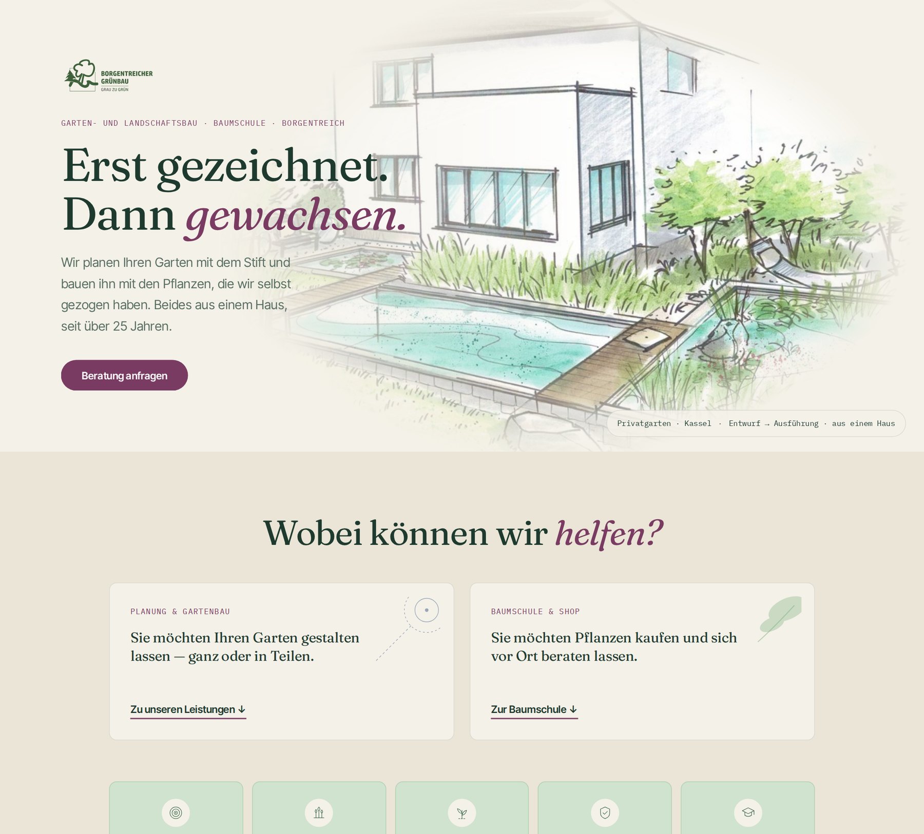 Beispiel einer Website, erstellt von twop