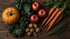 Herbstliche Szene mit Obst und Gemüse