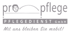 Logo der pro pflege PFLEGEDIENST GmbH mit dem Slogan "Mit uns bleiben Sie mobil!".