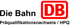 Die Bahn, Präqualifikationsnachweis / HPQ Text neben dem roten DB-Logo auf dunkelgrünem Hintergrund.