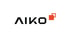 AIKO-Logo mit schwarzem Text und zwei orangefarbenen, ineinander verschachtelten Quadraten.