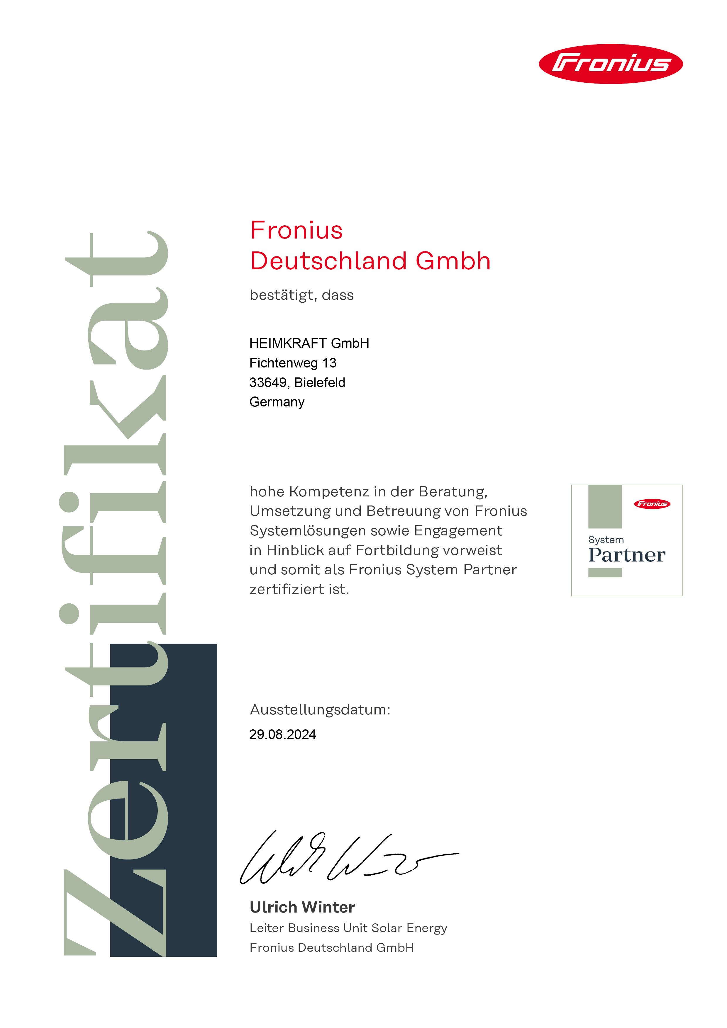 Fronius System Partner